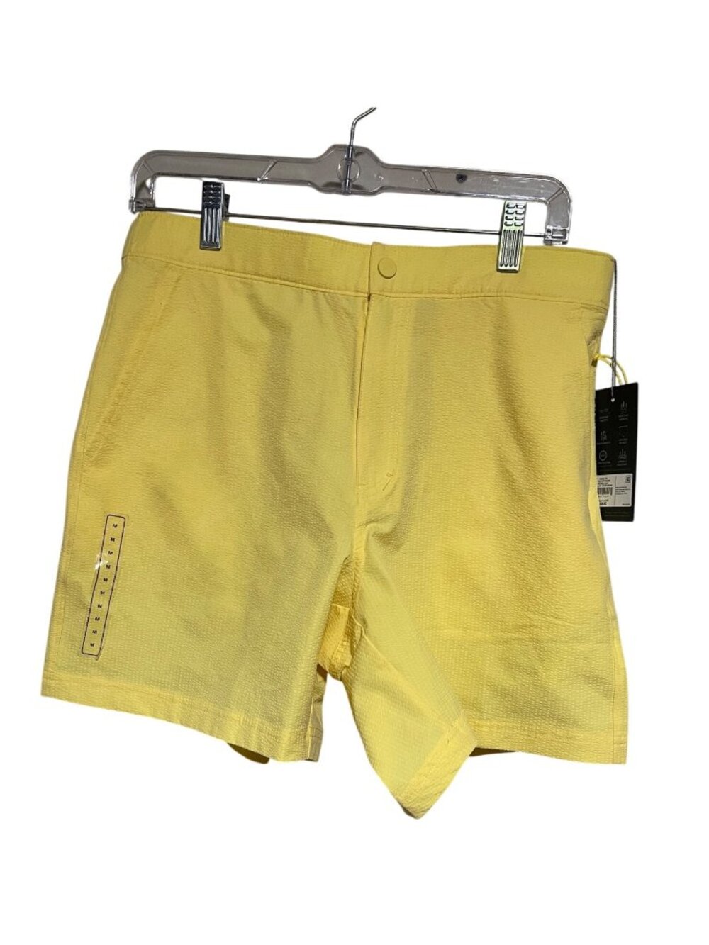 VRST Mens 6” Resort Yellow Shorts Size M Moisture-Wicking Shorts Elastic Waist